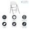 Flash Furniture White Plastic Folding Chair DAD-YCD-50-WH-GG - alternate 5